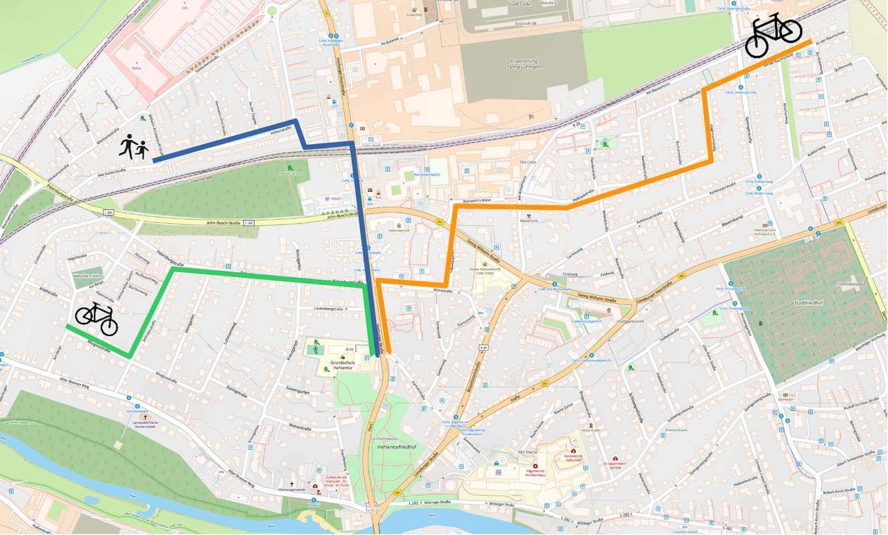 Laufbus Hehlentor – Routen 2024/2025